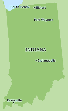 Indiana clickable map