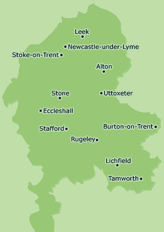 Staffordshire map