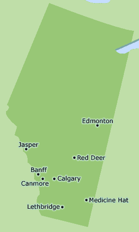 Alberta clickable map