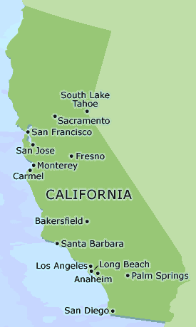 California clickable map