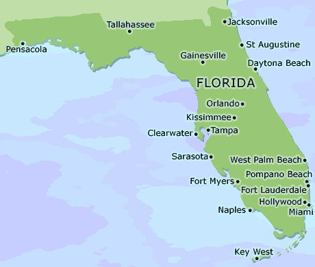 Florida clickable map