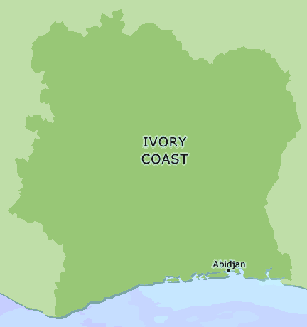 map of ivory coast. Ivory Coast clickable map