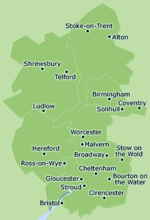 Buckinghamshire, Leicestershire, Northamptonshire, Oxfordshire and Warwickshiremap