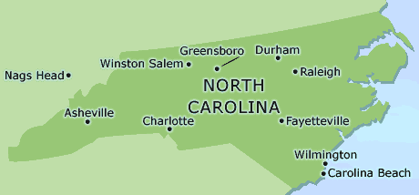 North Carolina clickable map