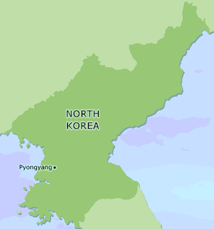 north korea map. North Korea clickable map
