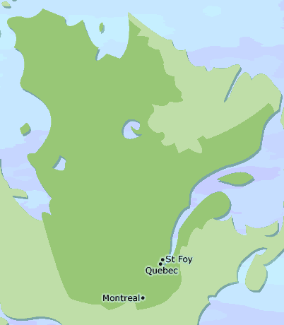 Quebec clickable map