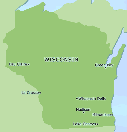 Wisconsin clickable map