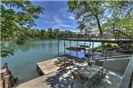 Waterfront Guadalupe River Lodge Home with Dock!