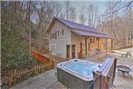 Bryson City Cottage with Hot Tub and Waterfall Views!