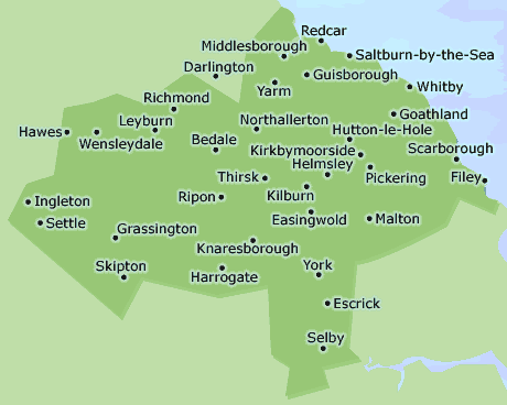 North Yorkshire map