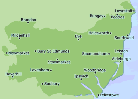 Suffolk map