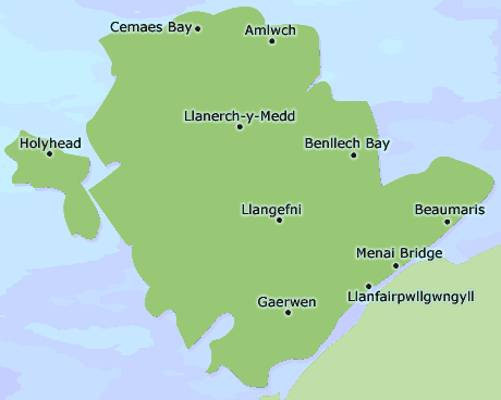 Isle of Anglesey map
