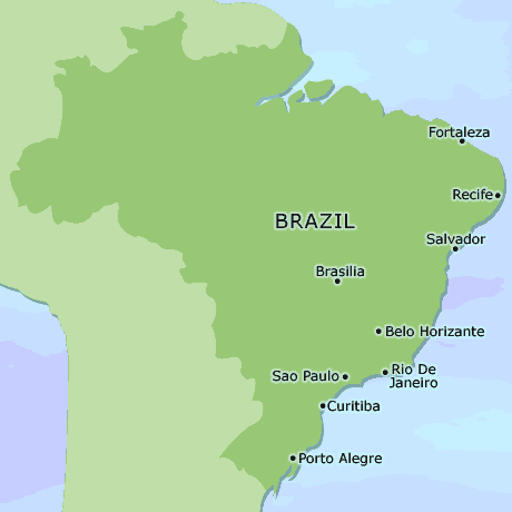 Brazil clickable map