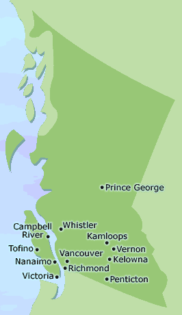 British Columbia clickable map