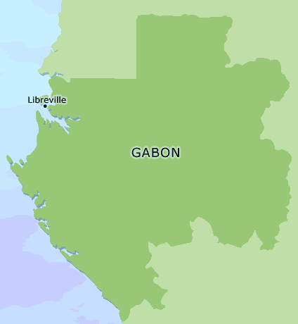 Gabon clickable map