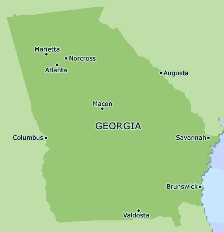 Georgia clickable map