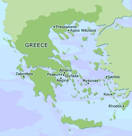 Greece clickable map