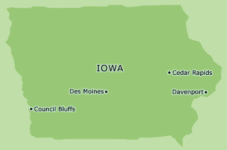 Iowa clickable map