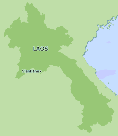 Laos clickable map