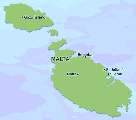 Malta clickable map