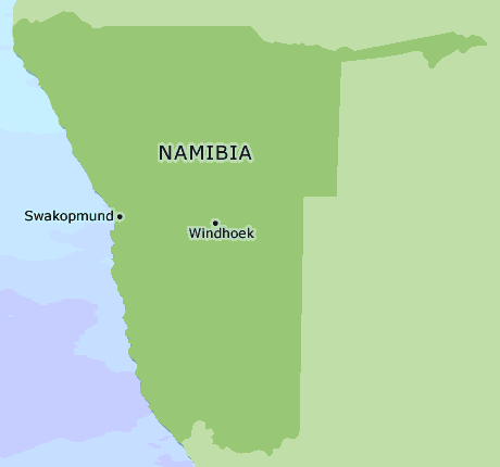 Namibia clickable map