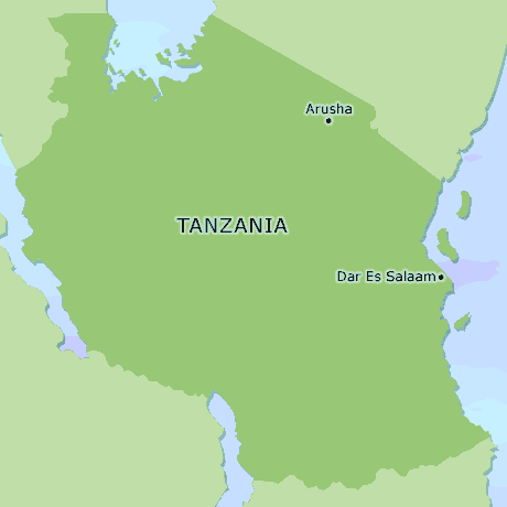Tanzania clickable map