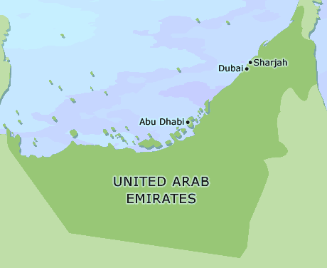 United Arab Emirates clickable map