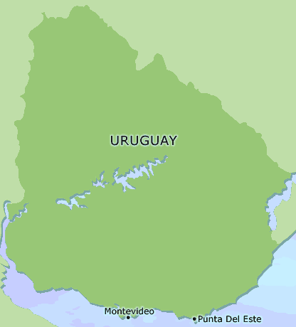 Uruguay clickable map
