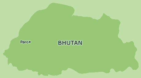 Bhutan clickable map