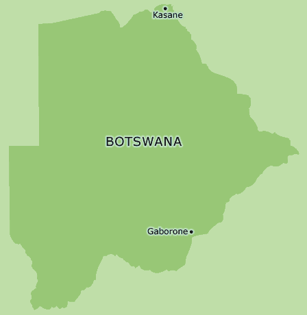Botswana clickable map