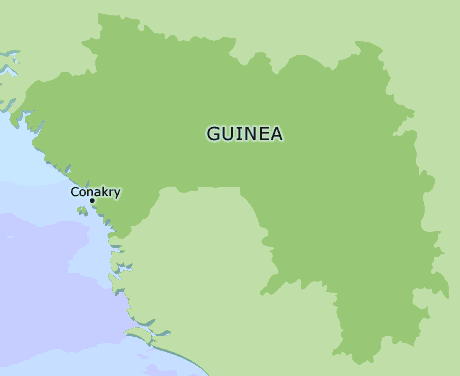Guinea clickable map