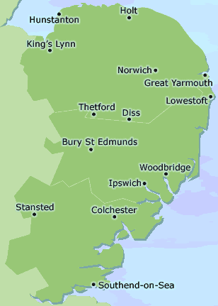 Essex, Norfolk and Suffolkmap