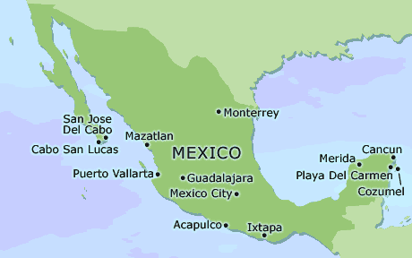 Mexico clickable map