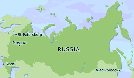 Russia clickable map.