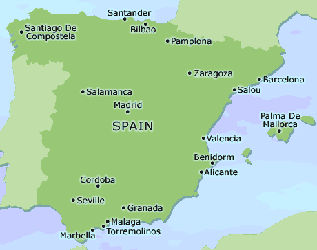 Spain clickable map