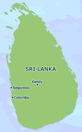 Sri Lanka clickable map