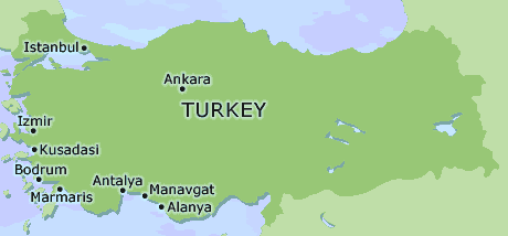 Turkey clickable map