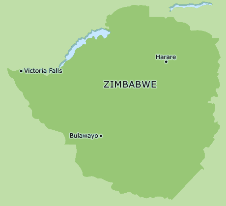 Zimbabwe clickable map
