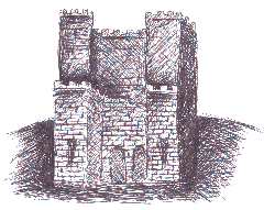 Newcastle Town Guide, Sketch of the remains of the New Castle, 14K